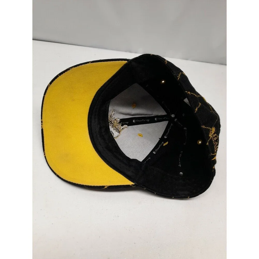 The Strip Las Vegas For Lakers Cap Hat Skulls Crown Dominoes black Yellow